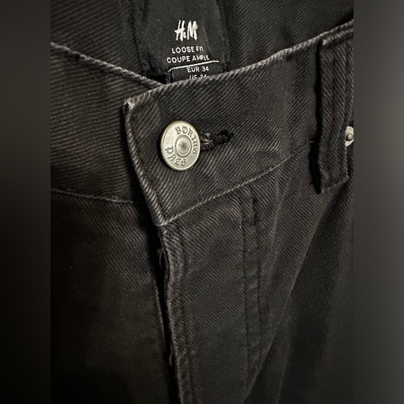 H&M Loose Fit Black Pants - Size 34New, No Tags) - Picture 7 of 11